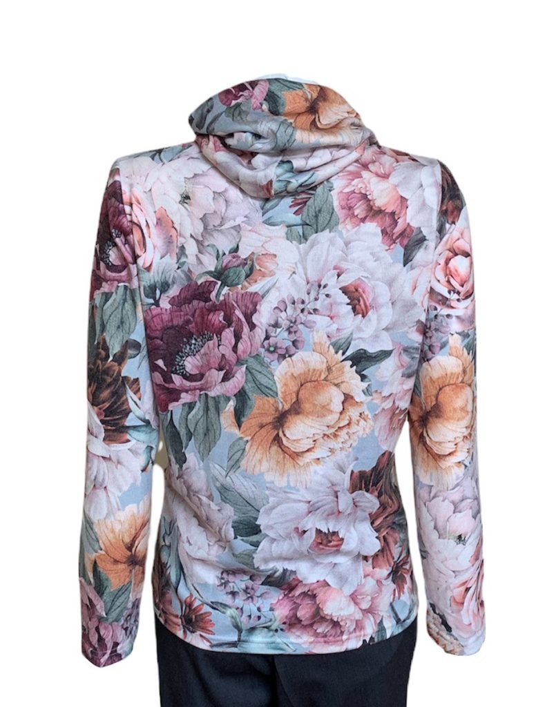 Olga Santoni Floral Print Sweater with Detachable Cowl Neck|Irish Handcrafts 3