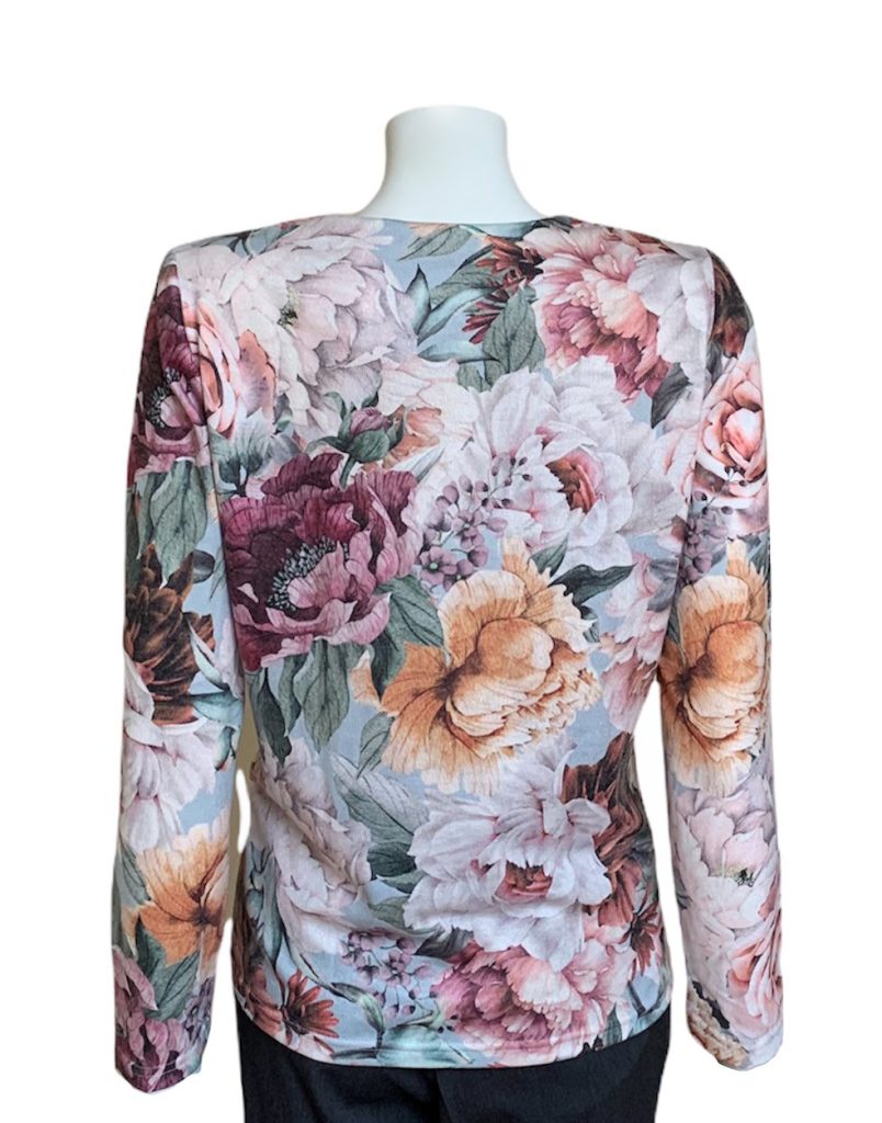 Olga Santoni Floral Print Sweater with Detachable Cowl Neck|Irish Handcrafts 4