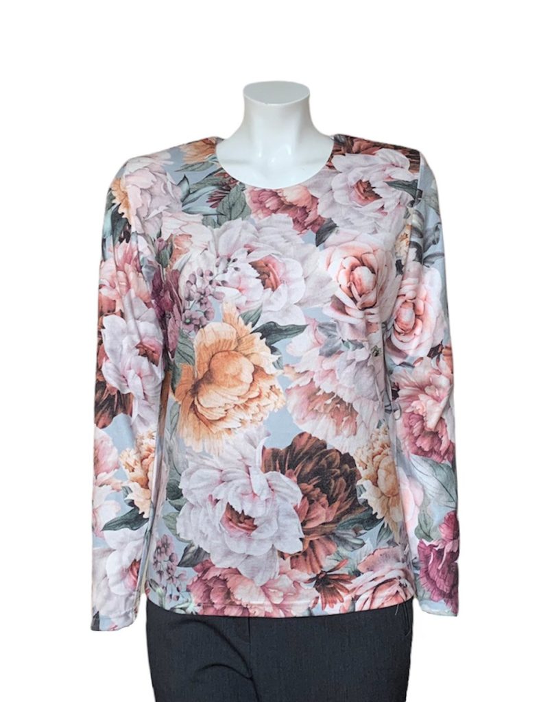 Olga Santoni Floral Print Sweater with Detachable Cowl Neck|Irish Handcrafts 2