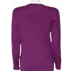 Castle Knitwear Magenta Baby Cable Crew Neck|Castle Knitwear|Irish Handcrafts 2