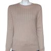 Castle Knitwear Oatmeal Baby Cable Round Neck|Castle Knitwear|Irish Handcrafts 1