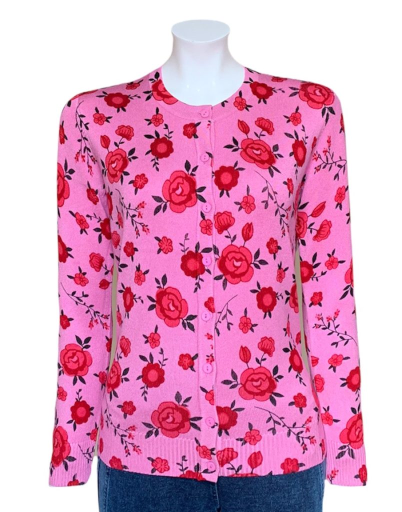 Castle Floral Button up Cardigan|Ladies Knitwear|Irish Handcrafts 1