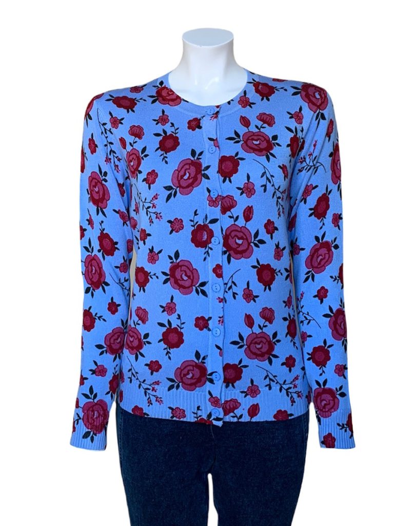 Castle Floral Button up Cardigan|Ladies Knitwear|Irish Handcrafts 1