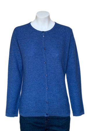 Castle Knitwear Round Neck Wool Cashmere Mix Cardigan|Irish Handcrafts 1