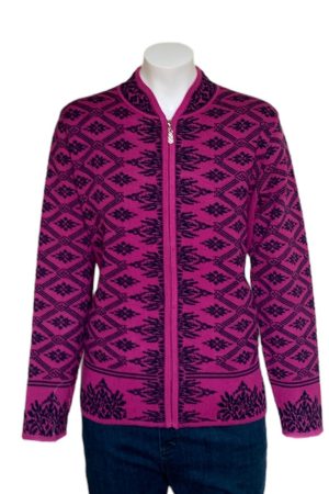 Castle Knitwear Cotton Enriched Jacqard Jacket|Women|Irish Handcrafts 1