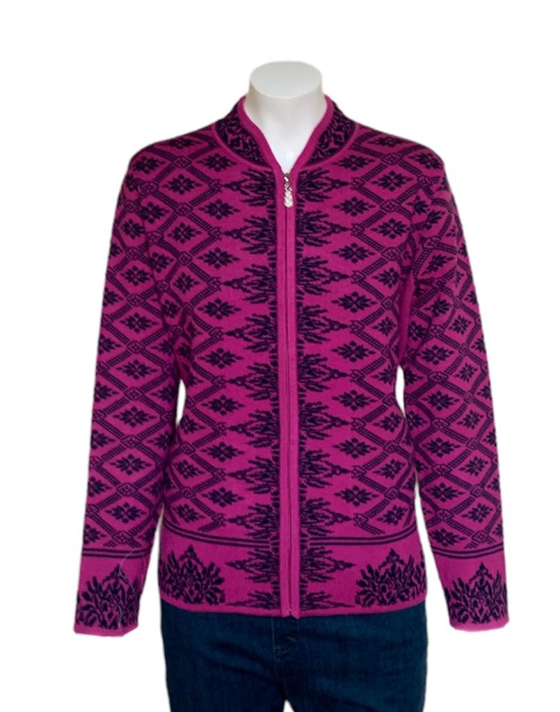Castle Knitwear Cotton Enriched Jacqard Jacket|Women|Irish Handcrafts 1