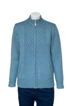 Castle Knitwear High Neck Jacquard Jacket|New Arrivals|Irish Handcrafts 1