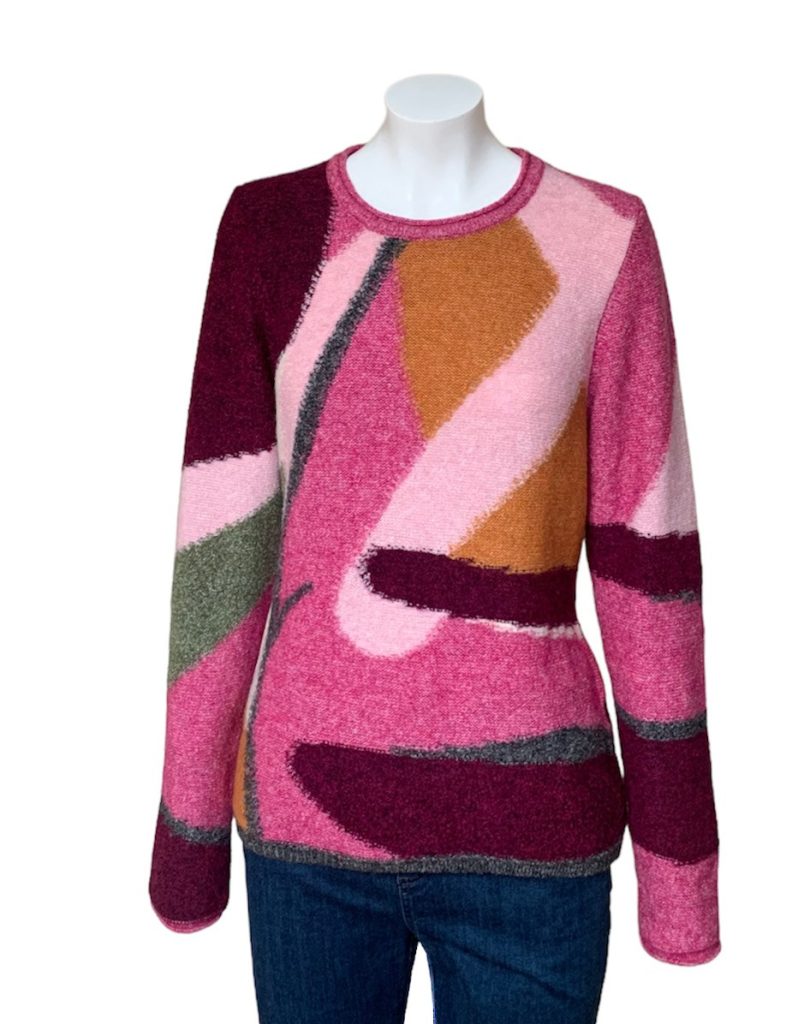 Rabe Abstract Print Lightweight Sweater|Ladies Knitwear|Irish Handcrafts 1