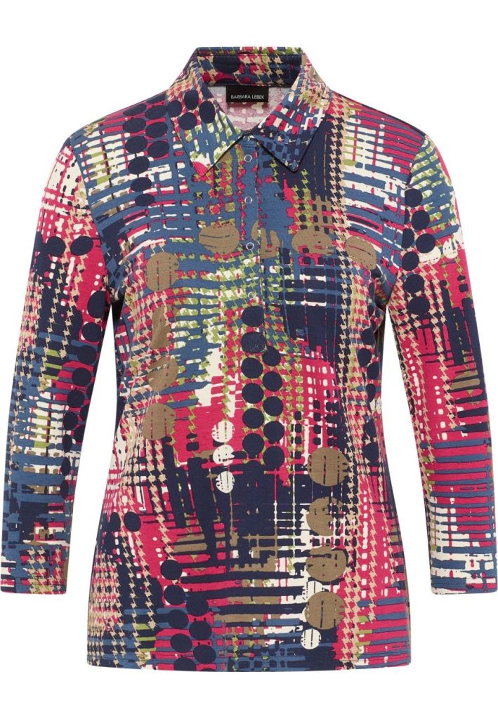 Barbara Lebek Alternative Print Polo Shirt|Lebek|Irish Handcrafts 1