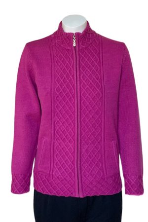 Castle Knitwear High Neck Jacquard Jacket|Castle of Ireland|Irish Handcrafts 1