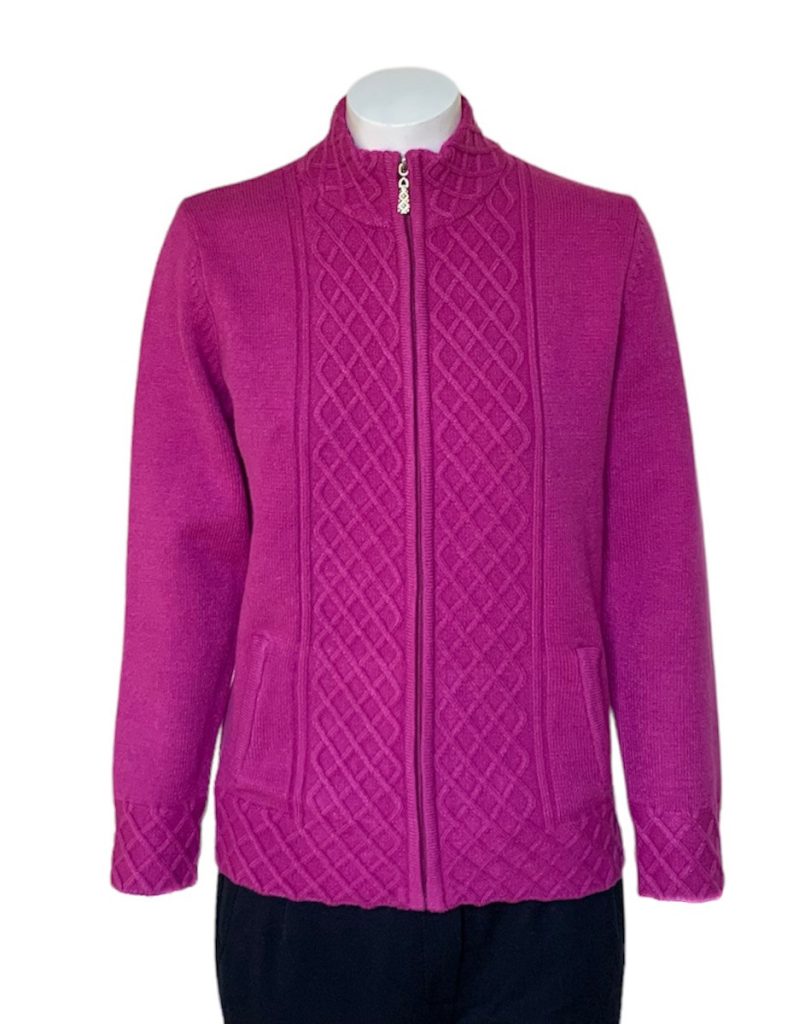 Castle Knitwear High Neck Jacquard Jacket|Castle of Ireland|Irish Handcrafts 1