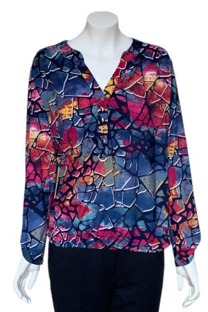Eve Cracked Print Overblouse