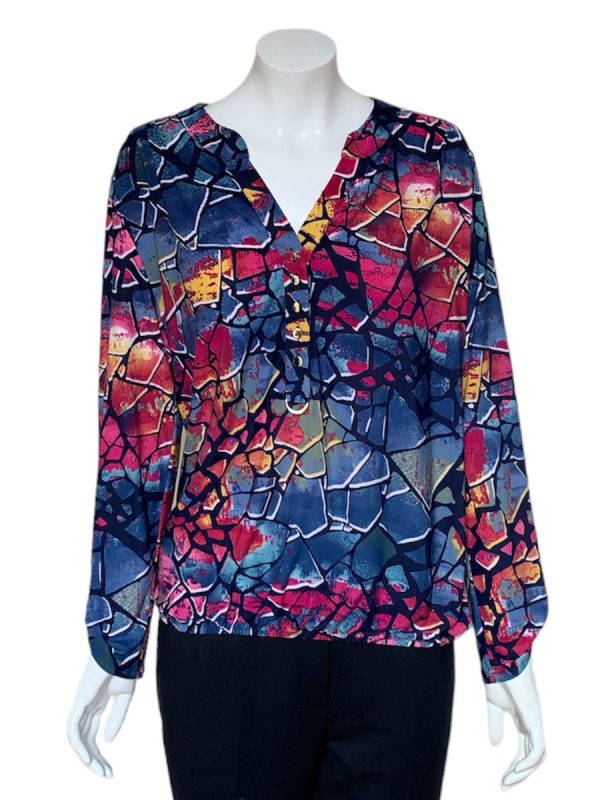 Eve Cracked Print Overblouse