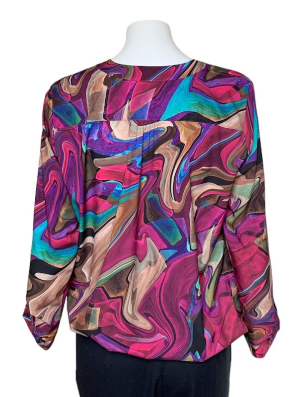 Eve Wavy Print Overblouse