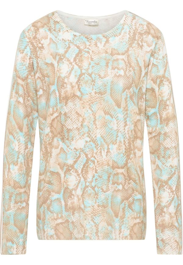 Barbara Lebek Round Neck Print Top