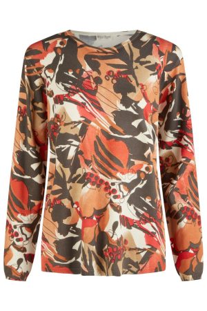 Barbara Lebek Round Neck Print Top