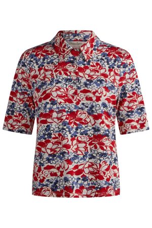 Barbara Lebek Floral Print Polo Shirt