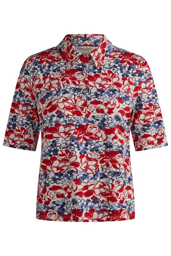Barbara Lebek Floral Print Polo Shirt