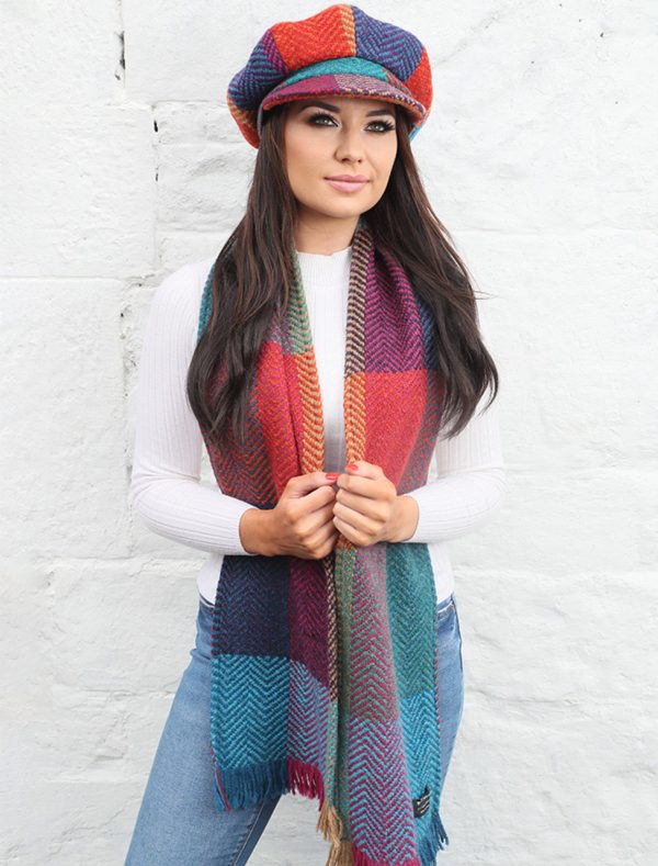 Branigan Weavers Wool Scarf Donegal Red