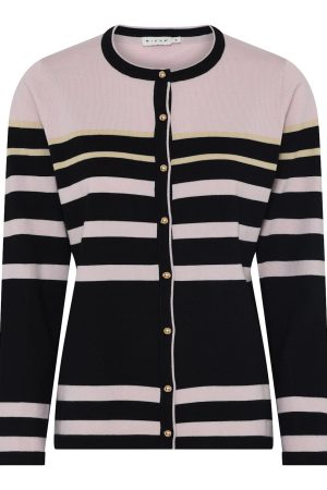 Micha Striped Button Up Cardigan