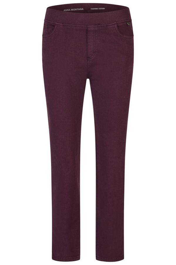 Anna Montana Jump in Jeans in Bordo