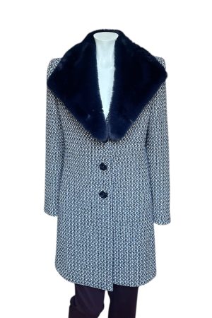 Christina Felix Coat With Detachable Fur Neckline