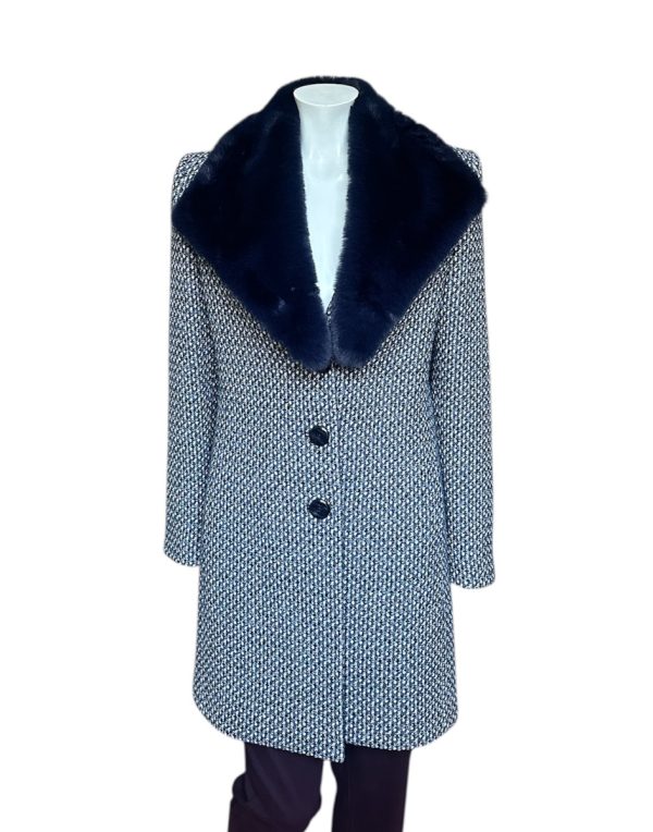 Christina Felix Coat With Detachable Fur Neckline