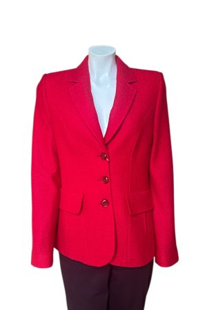 Christina Felix Wool & Cashmere Jacket in Red