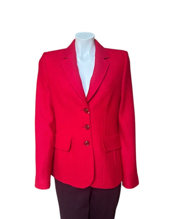 Christina Felix Wool & Cashmere Jacket in Red