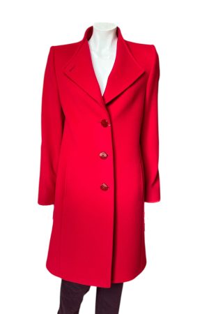 Christina Felix Wool & Cashmere Coat in Red