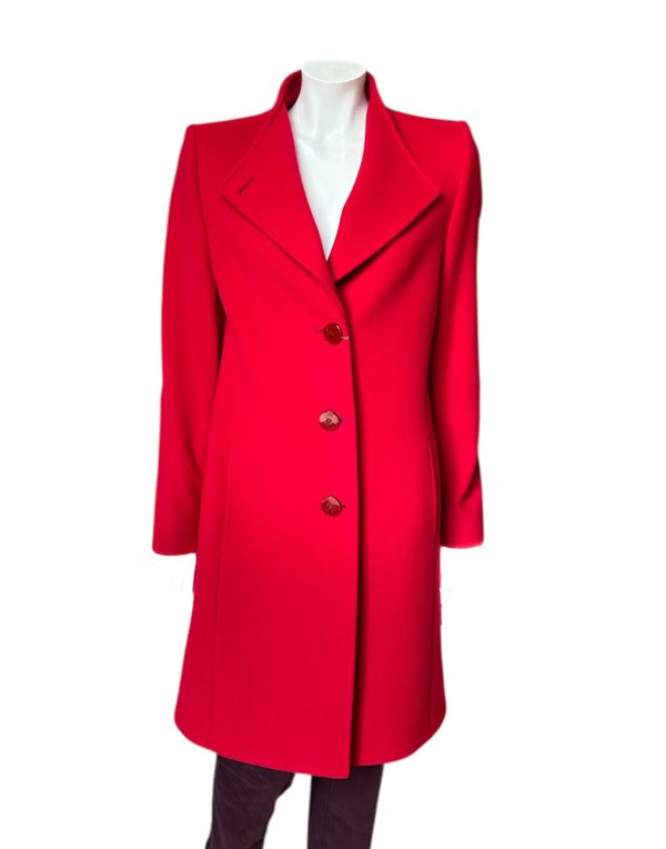 Christina Felix Wool & Cashmere Coat in Red