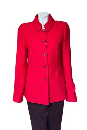 Christina Felix Wool & Cashmere Jacket in Red