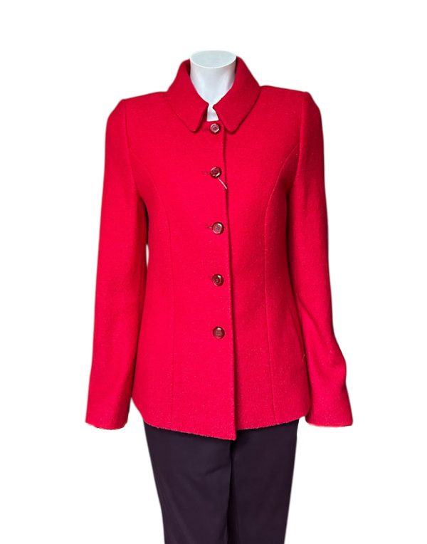 Christina Felix Wool & Cashmere Jacket in Red