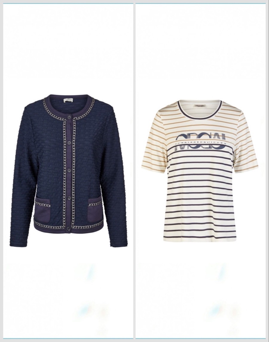 Barbara Lebek Tshirt And Button Up Cardigan combo