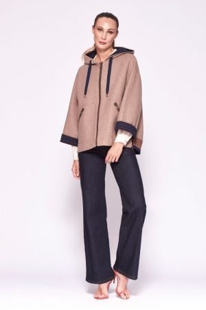 Cropped Coat with Hood
