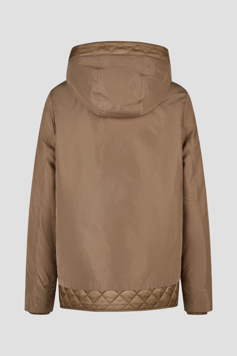 Barbara Lebek Women's Caramel Hooded Zip-Up Jacket | 10350062