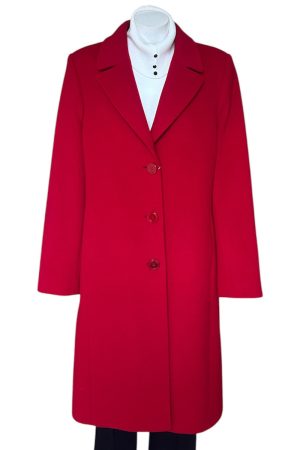 Christina Felix Wool & Cashmere Coat in Red