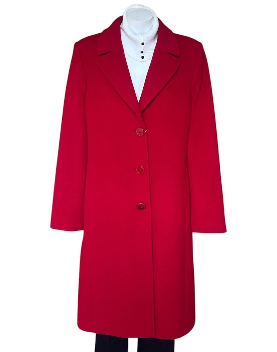 Christina Felix Wool & Cashmere Coat in Red