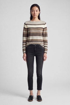 Rabe Striped High Neck Pullover